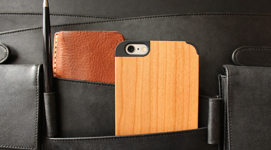 iPhone6 PLUS用 木製アイフォンケース　チェリー