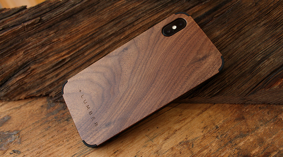 iPhoneX用木製アイフォンケース ウォールナット