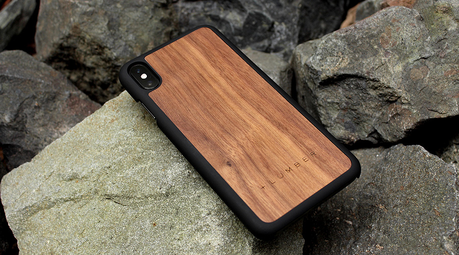 iPhoneXS Max用 木製アイフォンケース　ウォールナット