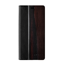 Xperia 5用 手帳型木製スマートフォンケース　黒檀