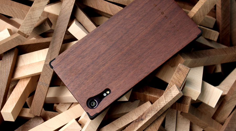 Xperia XZ用 木製スマートフォンケース　ウォールナット