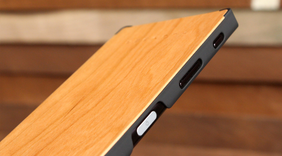 Xperia XZ用 木製スマートフォンケース　チェリー
