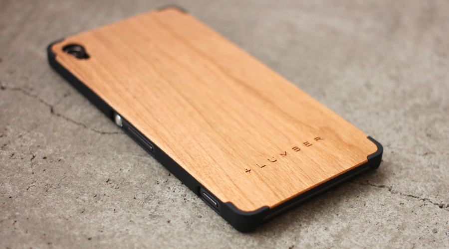 Xperia Z3用 木製スマートフォンケース　チェリー